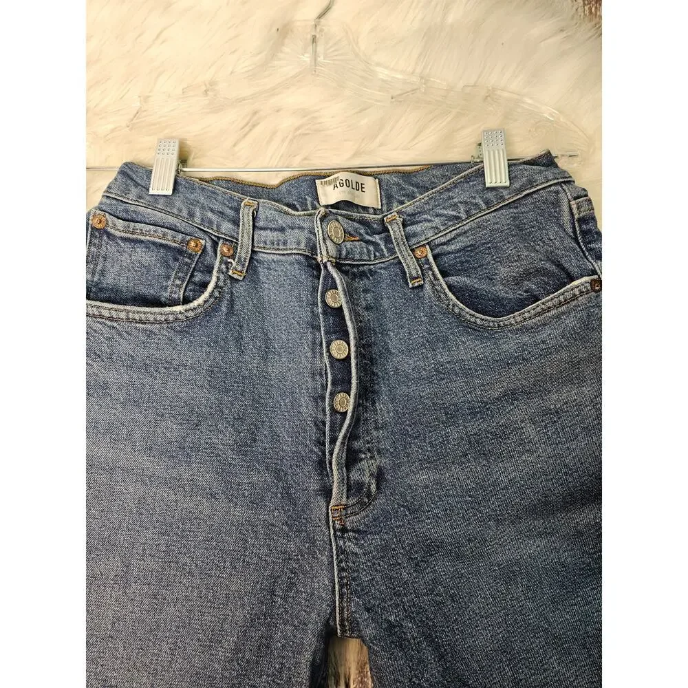 Agolde Los Angeles Riley High Rise Straight Crop Jeans size 28